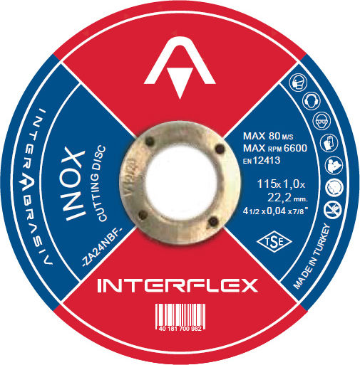 Disc De Tăiere Abrasiv Oțel Inoxidabil Plat 125x1.6x22.23
