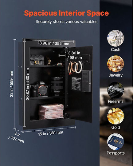 Vevor Built-in Safe with Digital Fingerprint Lock BGBXJ41522INRM189001V9