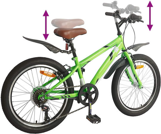 vidaXL 24" Bicicletă pentru copii BMX Verde
