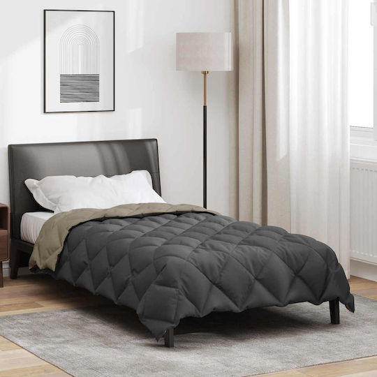 vidaXL Single 135x200 Light Grey, Anthracite