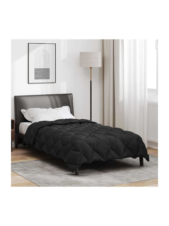vidaXL Плик за Завивка Кинг Сайз 220x155 Черно