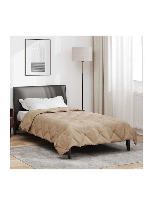 vidaXL Плик за Завивка Единичен 135x220 Taupe #