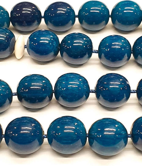 Roloi Komboloi Mastic Worry Beads with 33 Beads Blue 39cm