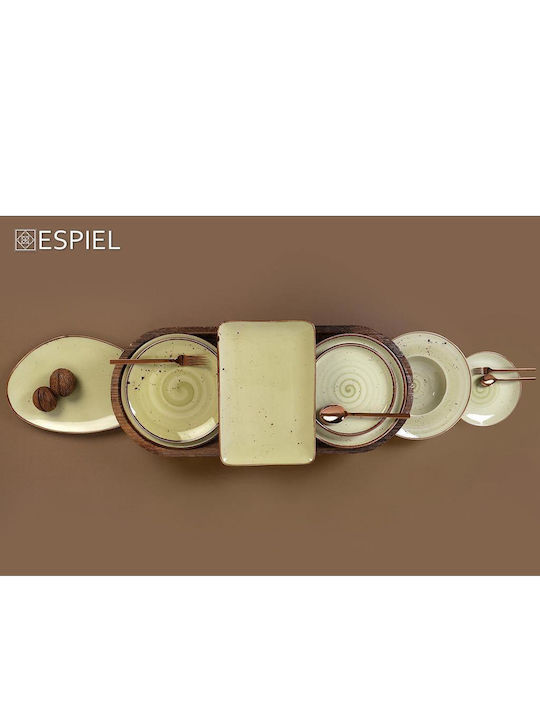 Espiel Terra Serving Platter Oval made of Porcelain Green 36x24.5cm