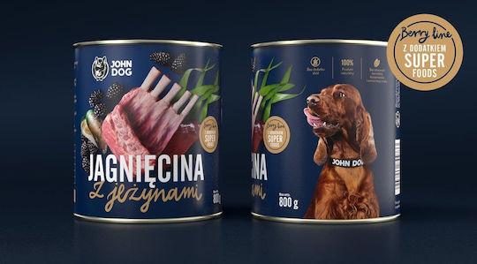 John Dog Wet Food Dogs with Lamb and Meat 800gr