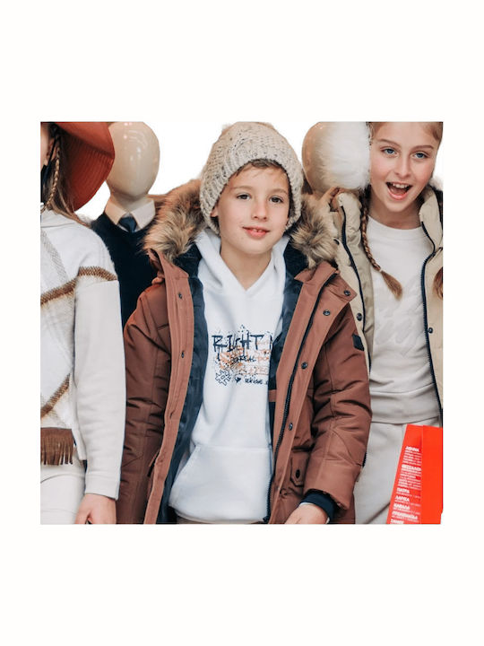 Kinder Freizeitjacke mit Kapuze Camel