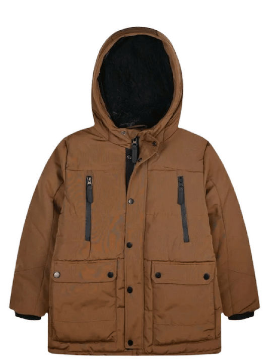Kinder Freizeitjacke mit Kapuze Camel