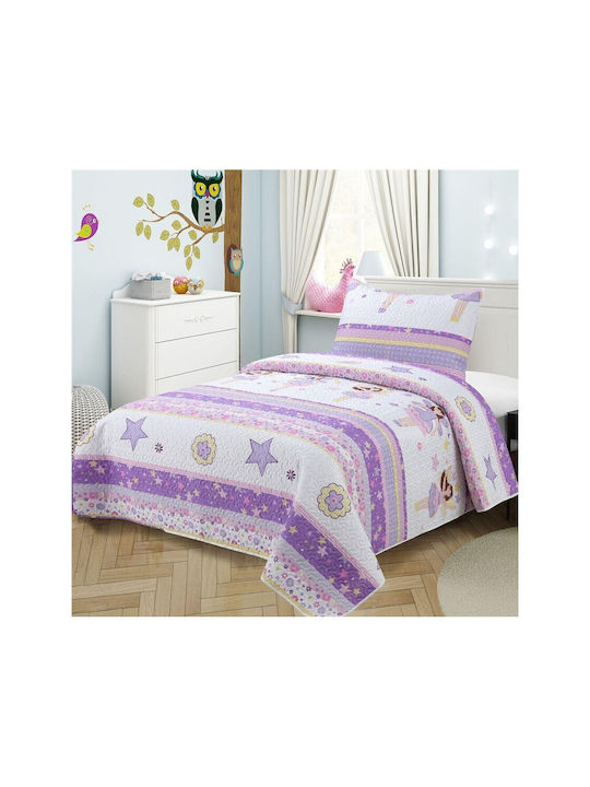 Dimcol Σετ Παιδικό Κουβερλί Μονό 160x220εκ.