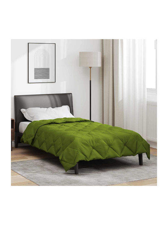 vidaXL Κουβέρτα Διπλή 200x135εκ. Πράσινο