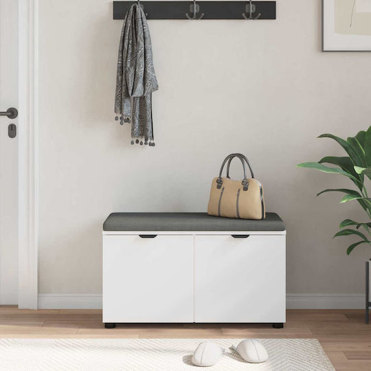 Mobilier de Intrare cu Bancă Alb 80x38x46cm Mobilier de Intrare cu Bancă Alb 80x38x46cm