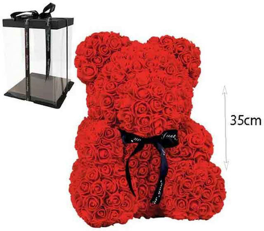 Teddy Bear Artificial Red Roses 35cm 0316002 Teddy Bear Artificial Red Roses 35cm 0316002