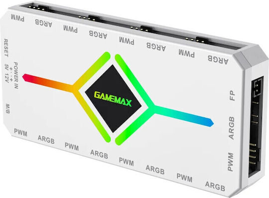 Gamemax Fan Hub V4.0 PWM ARGB Hub + Controller White GM-14050101445
