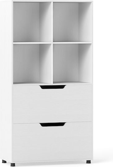 Βιβλιοθήκη Λευκή 130x70x33.5εκ.