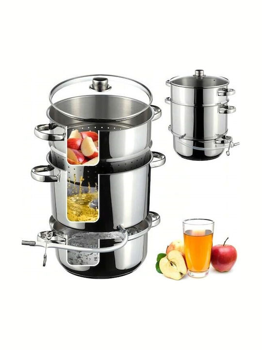 Steam Juicer Steamer 22 Cm Stainless Steel 3 Levels Edenberg Eb-8911