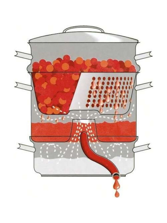 Steam Juicer Steamer 22 Cm Stainless Steel 3 Levels Edenberg Eb-8911