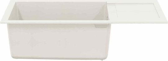 vidaXL Drop-In Chiuvetă din Granit Sintetic L78xW50cm Alb