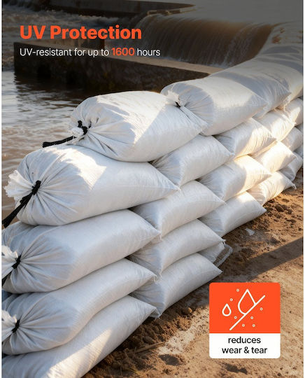 Vevor Trash Bags Reinforced by the Kilo for Rubble 66x40cm 50pcs Beige