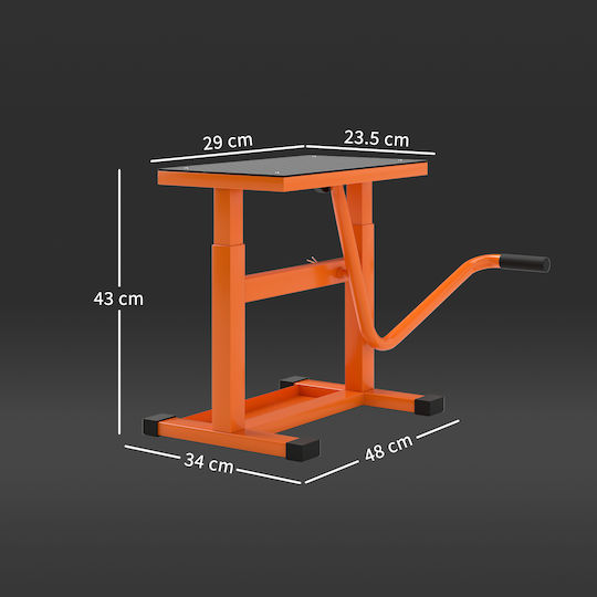 Durhand Lifting Stand Up To 150 Kg Metal Rubber Surface Crank 48x34x43 Cm Orange C30-011v00og