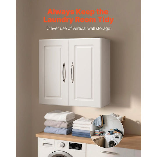 Vevor Bathroom Cabinet Laundry L30xW60xH60cm White