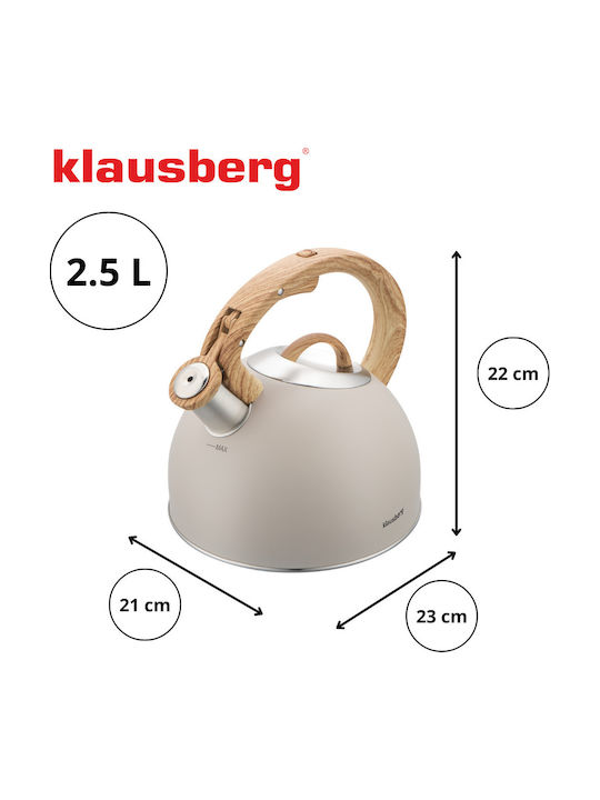 Klausberg Βραστήρας Ανοξείδωτος Γκρι 2500ml