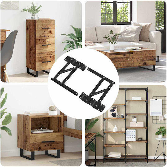 Μηχανισμός Ανύψωσης Κρεβατιού 12 Pcs Μαύρο 34 X 9.5 X 4 Χλστ Μαύρο 864847