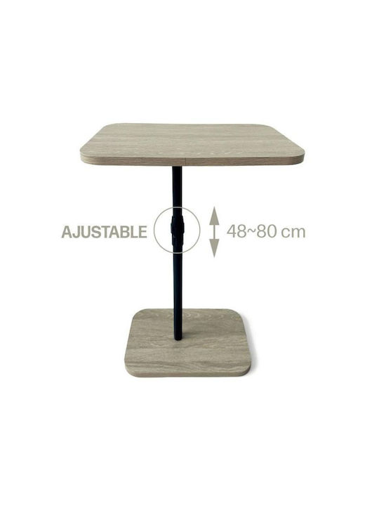 Masă Laterală Rectangulară Moblekit Din Lemn Bej/Negru Lățime 29xLungime 45xÎnălțime 80 cm