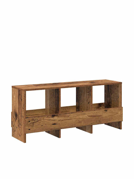vidaXL PU Magazine Rack Brown 45x30x102cm