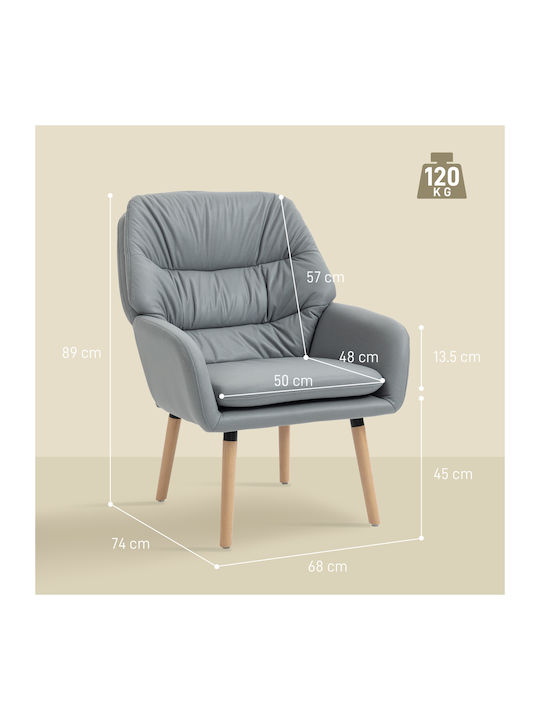 Armchair Gray 68x74x89cm