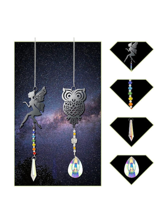 Hanging Wall Decor Multicolour Glass 5 Pieces (Various Designs)