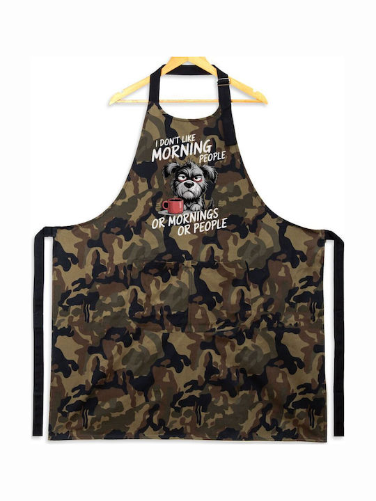Koupakoupa I Don't Like Morning People Ποδιά Κουζίνας Πράσινη 31.5x20cm KP_32655_apron-army