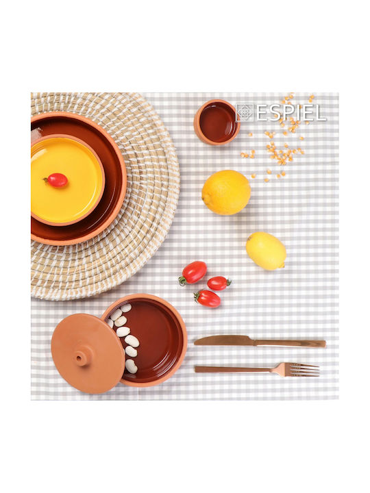 Espiel Terracotta Ceramic Round Heat-Resistant Cookware 1000ml