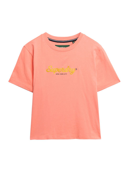 Γυναικείο Crop T-shirt Πορτοκαλί