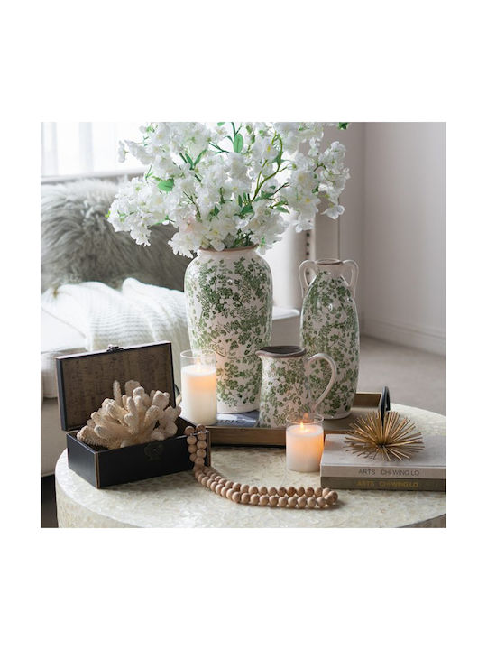 Artekko Decorative Vase Aurelion White 19.5x19.5x37cm