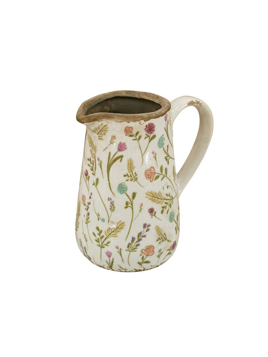 Artekko Decorative Vase Aging White 16x11.5x18cm