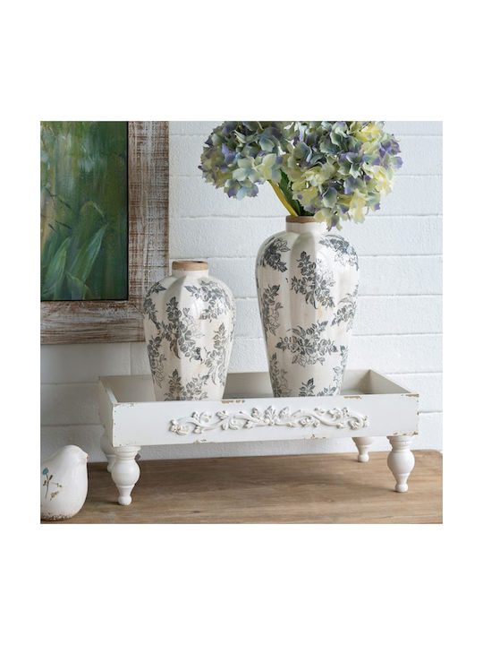 Artekko Decorative Vase Aging White 20.5x20.5x34.5cm