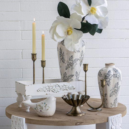 Artekko Decorative Vase Aging White 20.5x20.5x34.5cm