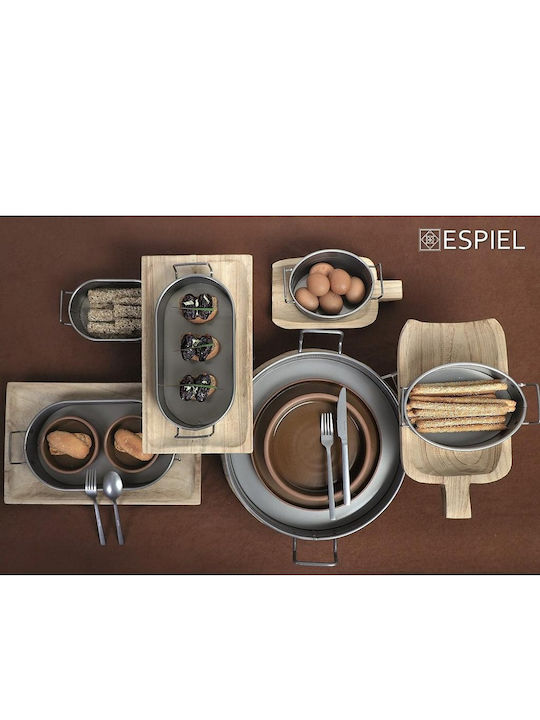 Espiel Μεταλλικός Δίσκος Σερβιρίσματος 36x18.5x5cm 12τμχ
