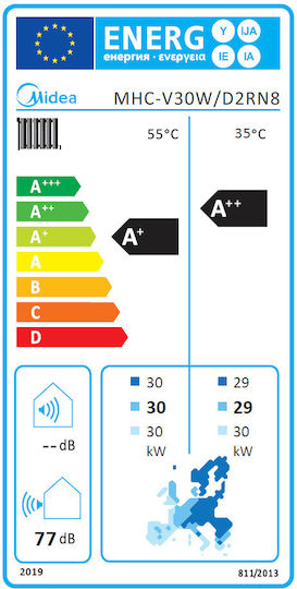 Midea Arctic Series Αντλία Θερμότητας 30.1kW Τριφασική 60°C Monoblock
