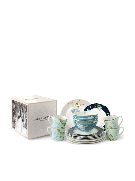 Laura Ashley Multicolour Porcelain Dinnerware Set 16pcs