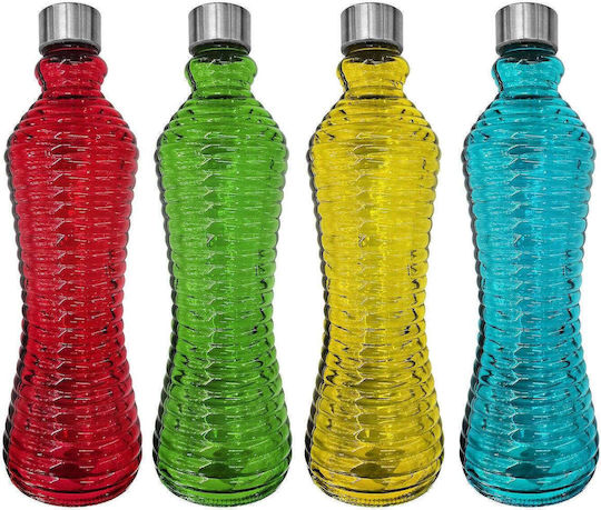 HOMie Μπουκάλι Νερού Γυάλινο με Κλιπ Κόκκινο 1000ml