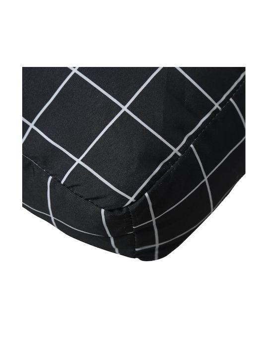 vidaXL Waterproof Bench Cushion for Pallet with Backrest Oxford Black 2 Pieces 110x50cm