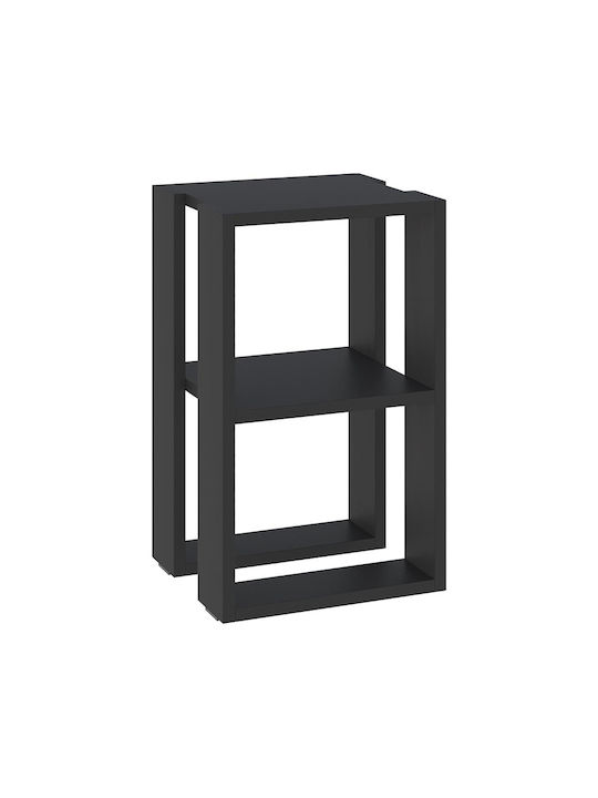 Комод Lonie Дървен Черен 34x30x55см