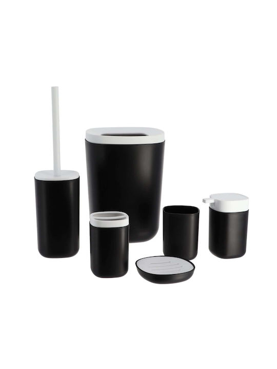 Eurocasa Eurocasa Badezimmerzubehör-Set Kunststoff Schwarz 6 Stück