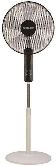 Eurolamp Ανεμιστήρας Ορθοστάτης 60W Διαμέτρου 40cm με Τηλεχειριστήριο Μαύρος