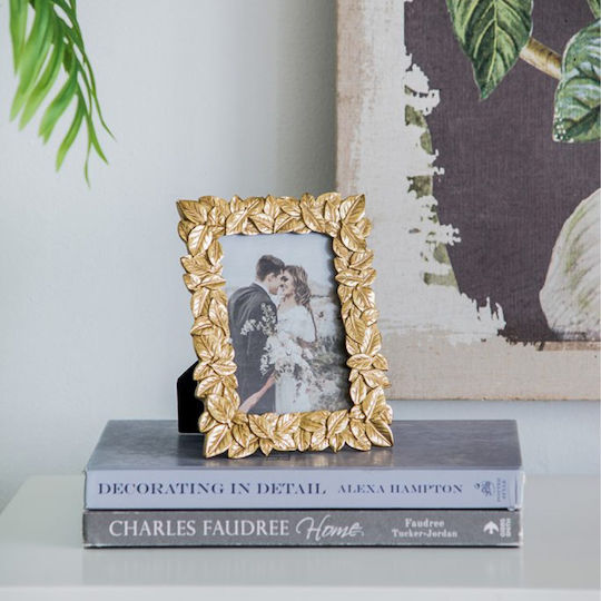 Artekko Plastic Photo Frame with Gold Frame