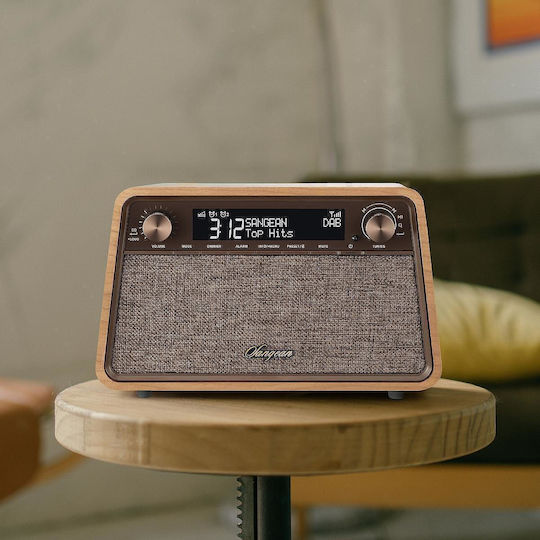 Sangean WR-201D Retro DAB+ mit Bluetooth und USB Vintage Natural Cherry
