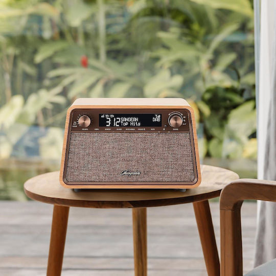Sangean WR-201D Retro DAB+ mit Bluetooth und USB Vintage Natural Cherry