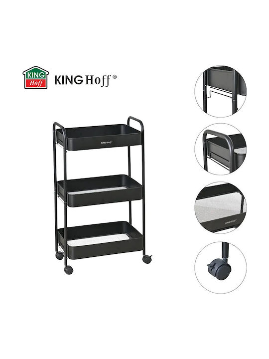 KING Hoff Floor Bathroom Shelf Metallic Black