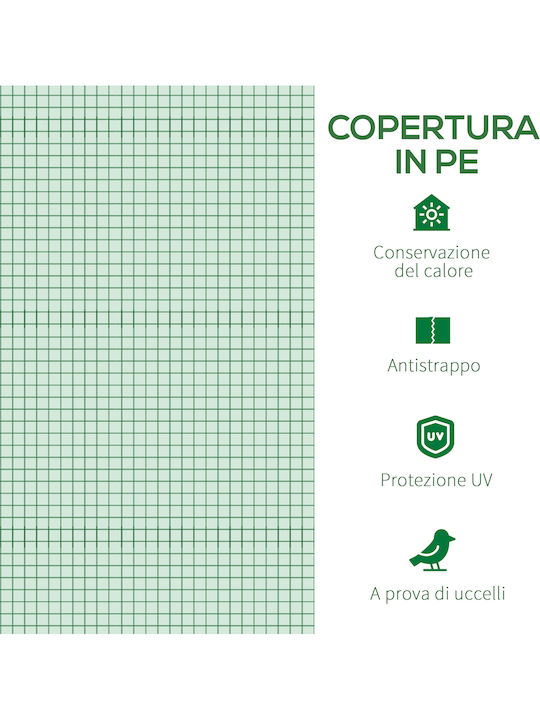 Outsunny Cort Terasă cu LED Verde x3m