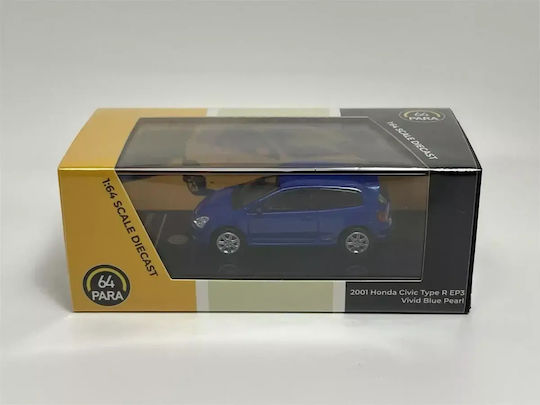 Honda Civic Type-r Ep3 Lh 2001 Blue Car Model 1:64 Para64